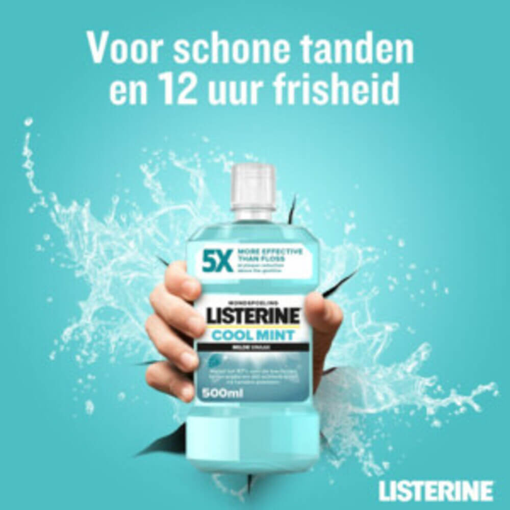 Listerine Cool Mint Mild Mondwater | 500 ml | Milde Frisheid