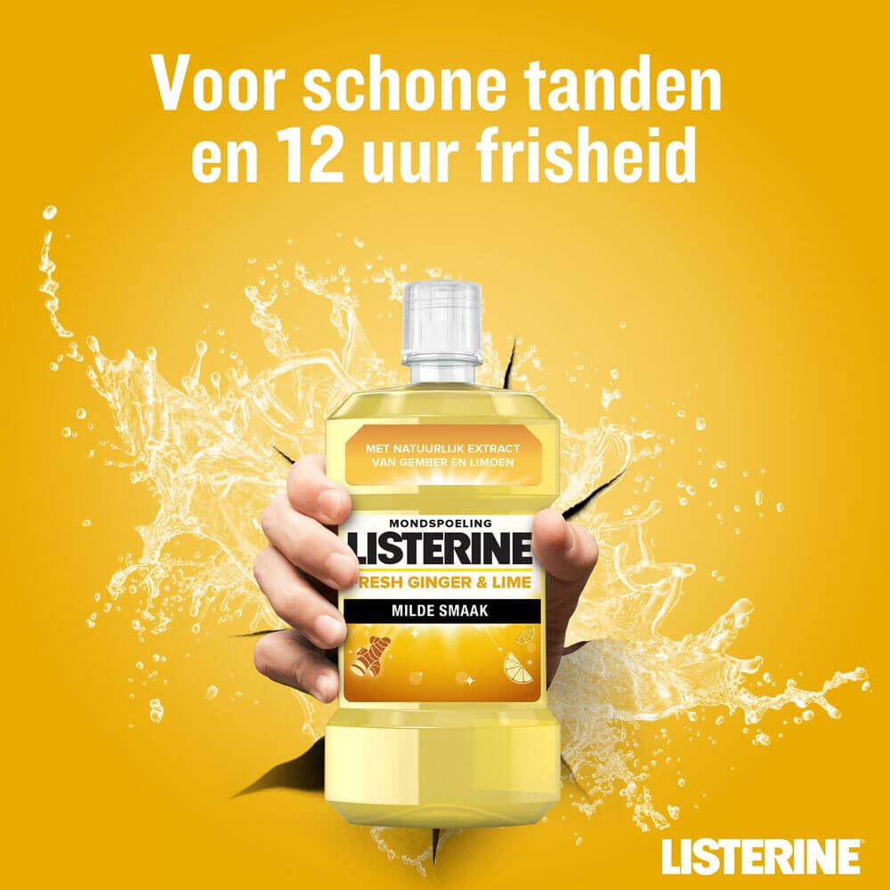 Listerine Fresh Ginger & Lime Mild Mondwater | 500 ml | Milde Frisse Adem