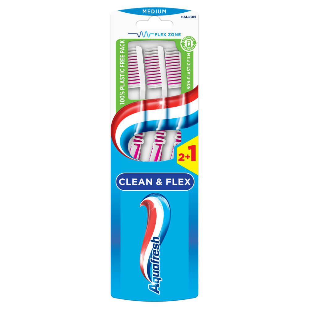 Aquafresh - Tandenborstels - Clean & Flex Medium - 6 Stuks