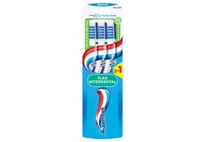 4 x Aquafresh Tandenborstel Flex Interdental Medium 3 stuks per verpakking - Tandenborstel - Tandenborstel Tussen Tanden - Tandenborstel Flex - Tandenborstel Interdentale - Tandenborstel Medium