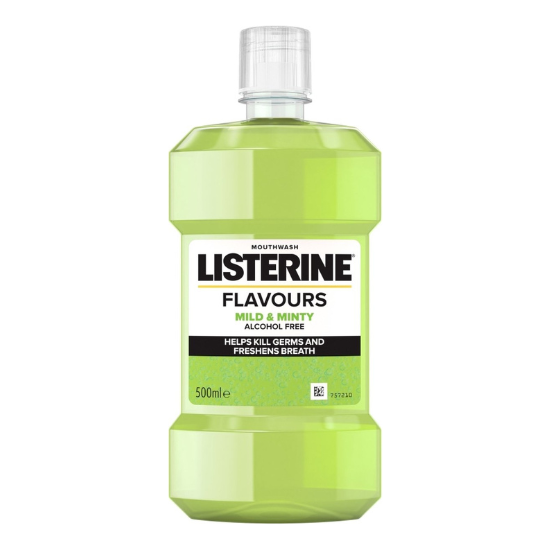 Listerine Mild & Minty Mondwater | 500 ml | Milde Frisse Adem