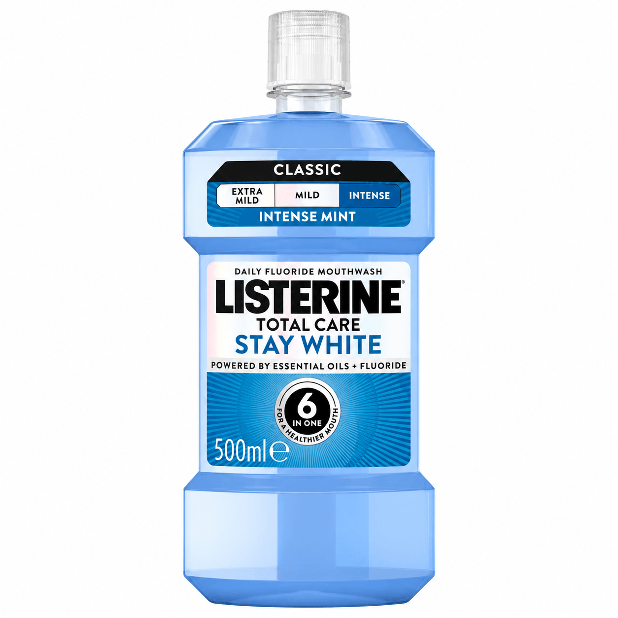 Listerine Total Care Stay White Mondwater | 500 ml | Natuurlijk Witte Tanden