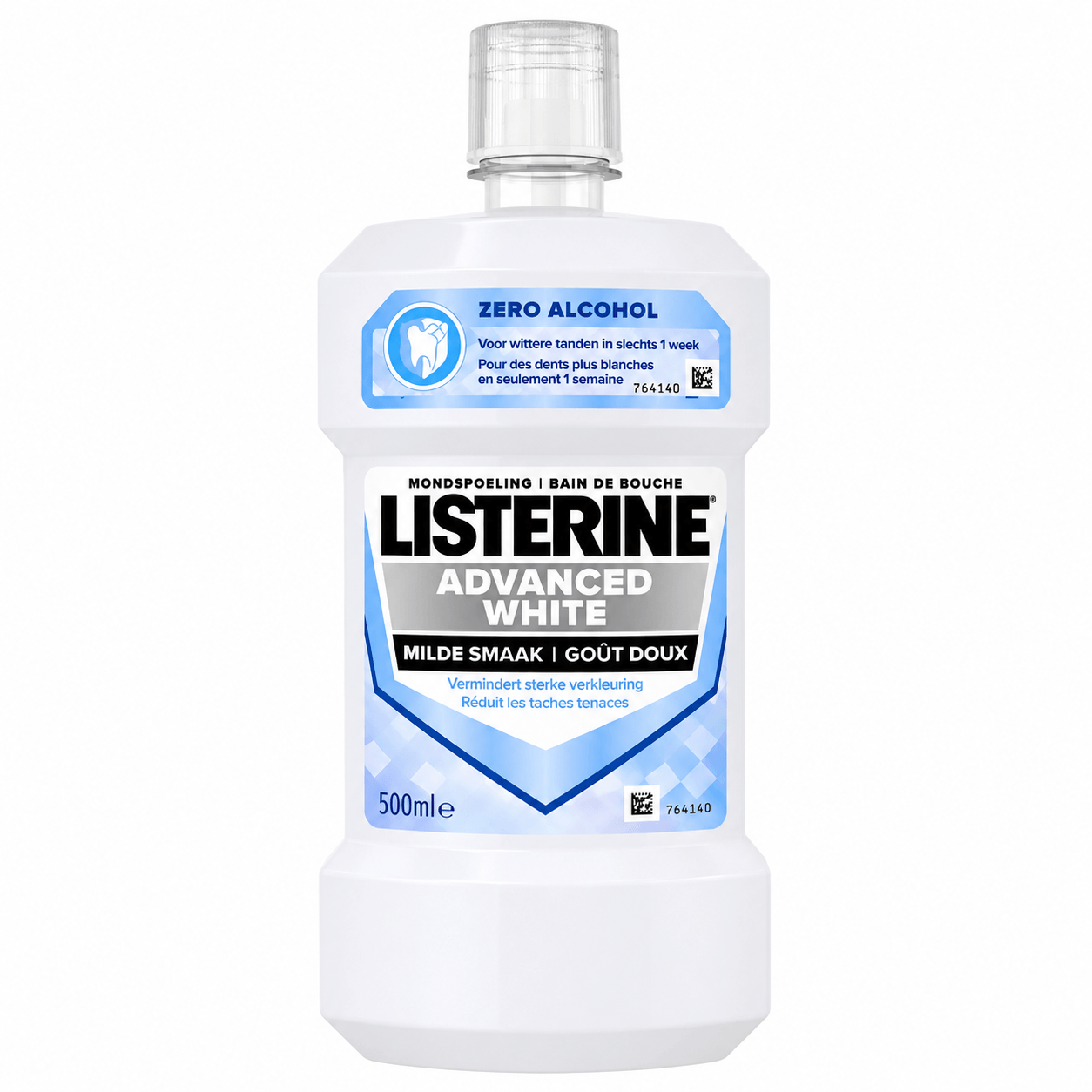 Listerine Advanced White Mondwater | 500 ml | Tegen Verkleuringen