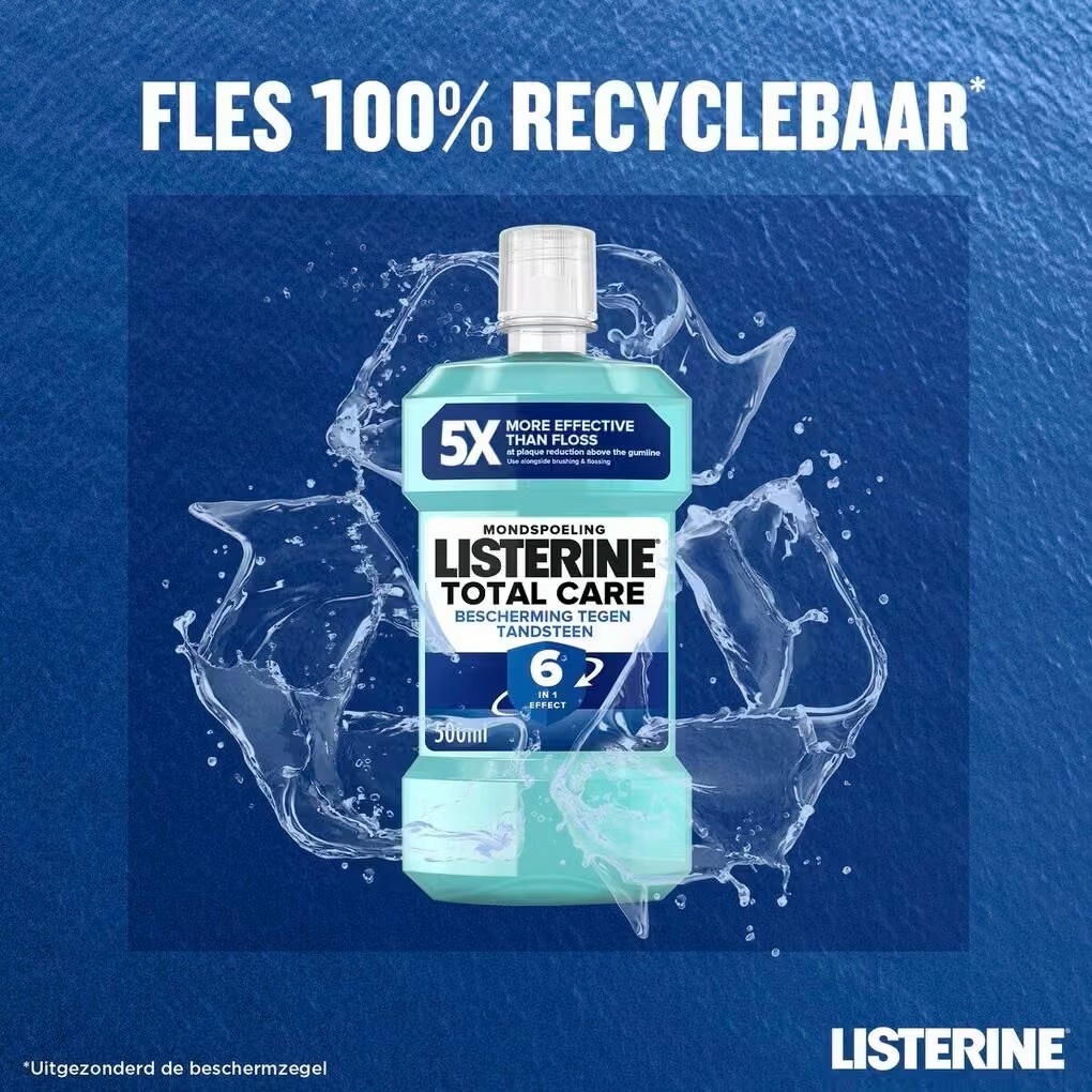 Listerine Total Care Mondwater | 500 ml  | Bescherming Tegen Tandsteen
