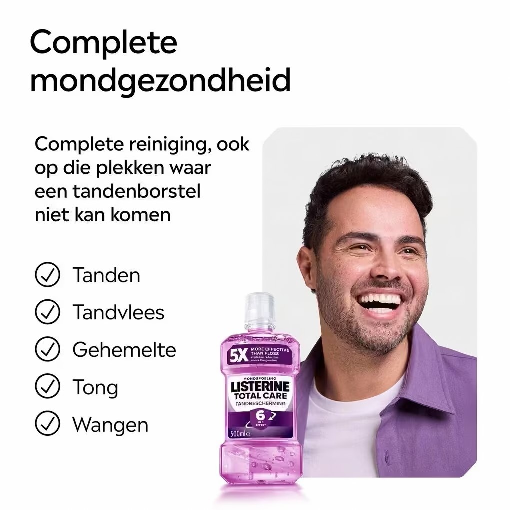 Listerine Total Care Mondwater | 500 ml | Tandbescherming