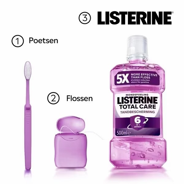 Listerine Total Care Mondwater | 500 ml | Tandbescherming