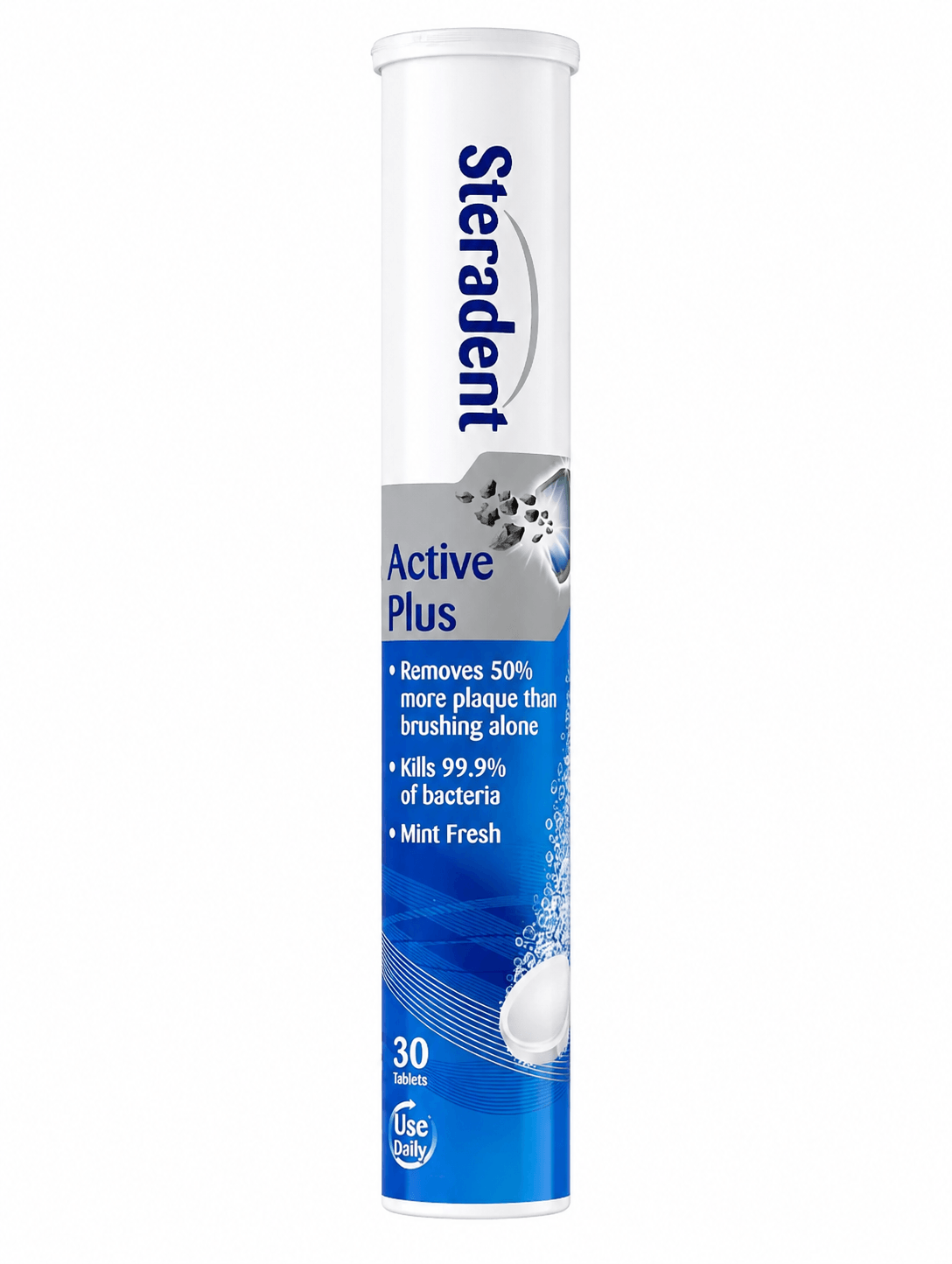 Steradent Active Plus Reinigingstabletten | 30 stuks | Gebitsprothese Reiniging