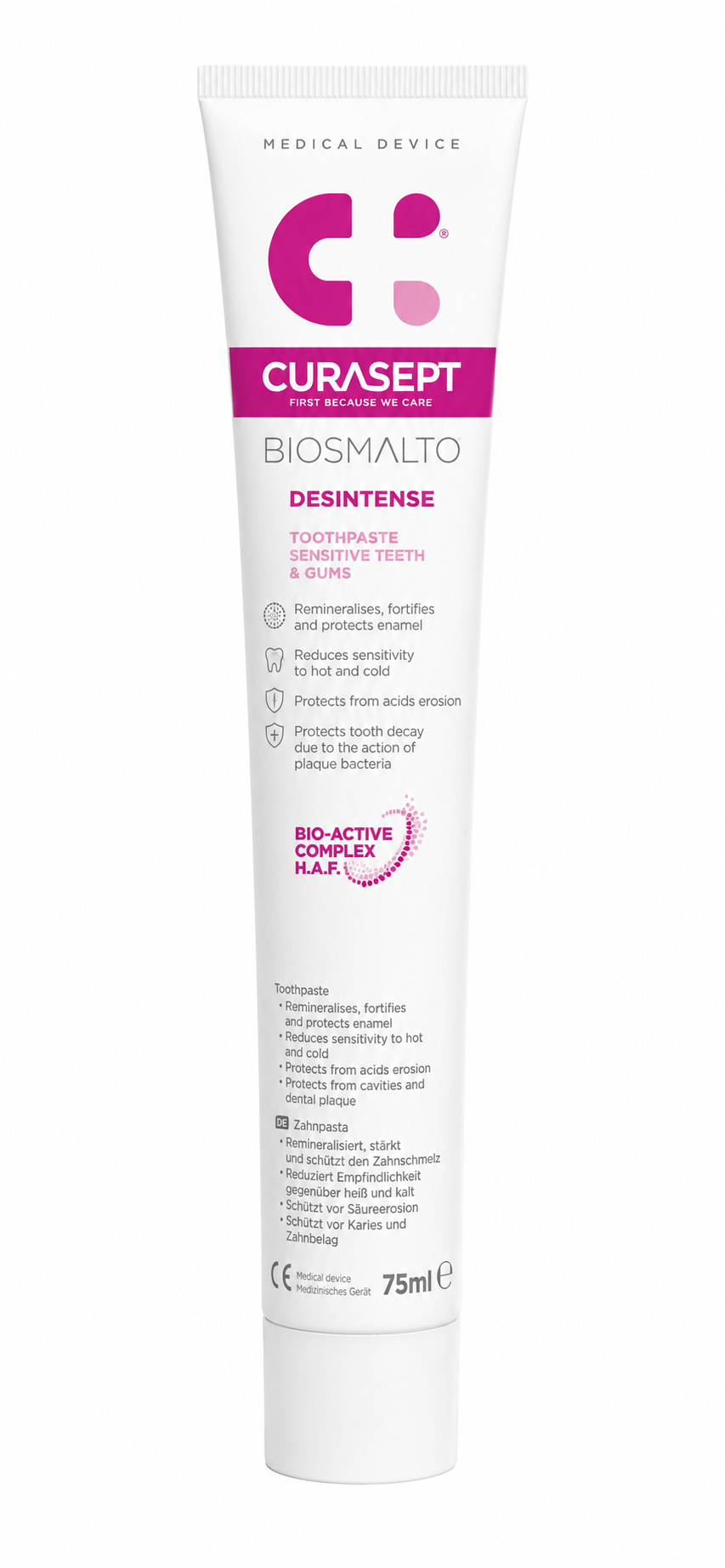 Curasept Biosmalto Tandpasta | 75 ml | Gevoelige Tanden
