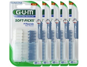 GUM Soft Picks X-large - 5 x 40 Stuks - Voordeelverpakking