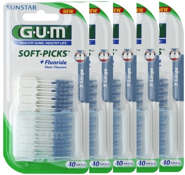 GUM Soft Picks X-large - 5 x 40 Stuks - Voordeelverpakking
