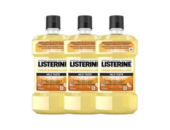 Listerine Fresh Ginger & Lime Mild Mondwater | 3 x 500 ml
