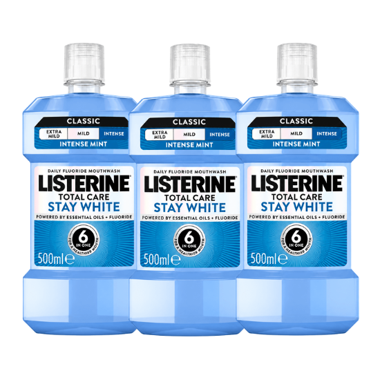 Listerine Total Care Stay White Mondwater - 3 x 500 ml