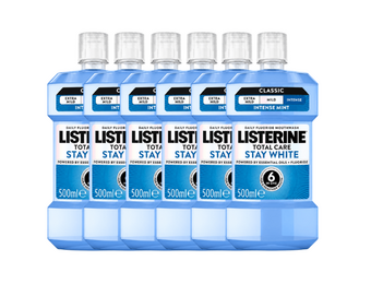 Listerine Total Care Stay White Mondwater - 6 x 500 ml