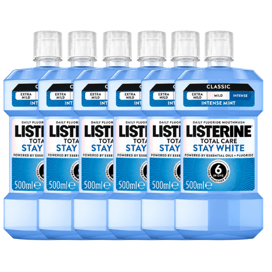 Listerine Total Care Stay White Mondwater - 6 x 500 ml