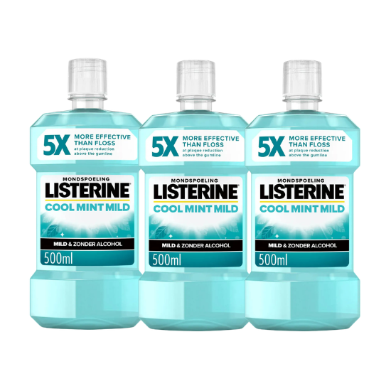 Listerine Cool Mint Mild Mondwater - 3 x 500 ml