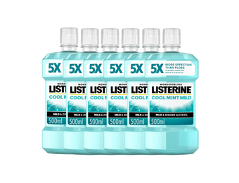Listerine Cool Mint Mild Mondwater - 6 x 500 ml