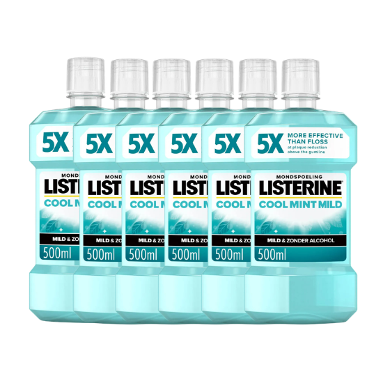 Listerine Cool Mint Mild Mondwater - 6 x 500 ml