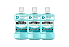 Listerine Cool Mint Mild Mondwater | 3 x 500 ml | Milde Frisse Adem