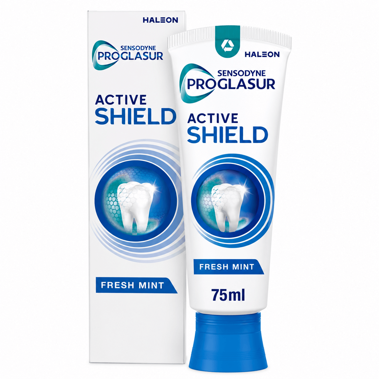 Sensodyne Proglasur Active Shield Fresh Mint Tandpasta | 75 ml | Glazuurbescherming & Fris Mondgevoel