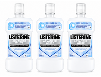 Listerine Advanced White Mild Mondwater | 3 x 500 ml | Tegen Verkleuringen