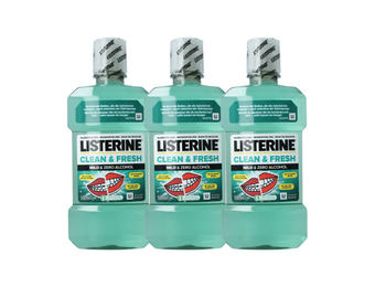 Listerine Clean & Fresh Mondwater - 3 x 500 ml