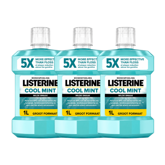 Listerine Cool Mint Mild Mondwater - 3 x 1000 ml