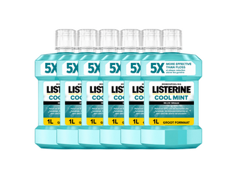 Listerine Cool Mint Mild Mondwater - 6 x 1000 ml