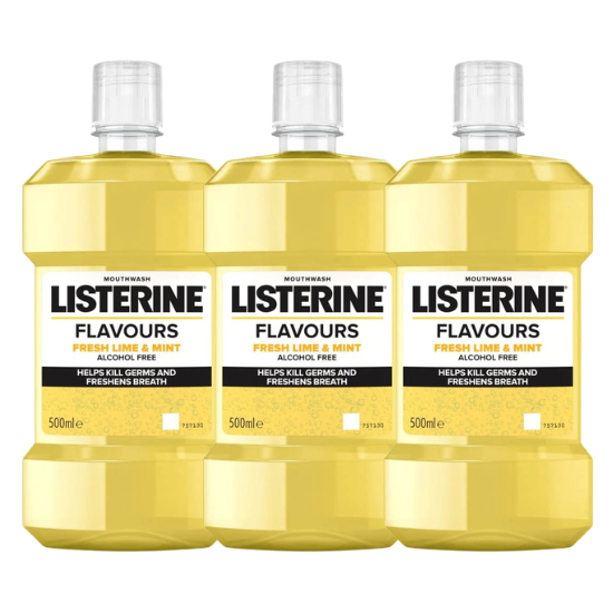 Listerine Fresh Lime & Mint Mondwater - 3 x 500 ml