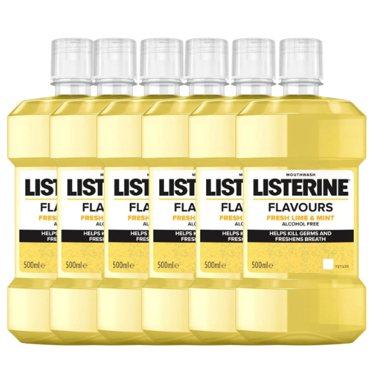 Listerine Fresh Lime & Mint Mondwater - 6 x 500 ml