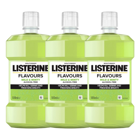 Listerine Mild & Minty Mondwater - 3 x 500 ml