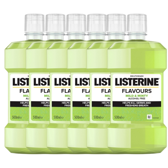 Listerine Mild & Minty Mondwater - 6 x 500 ml
