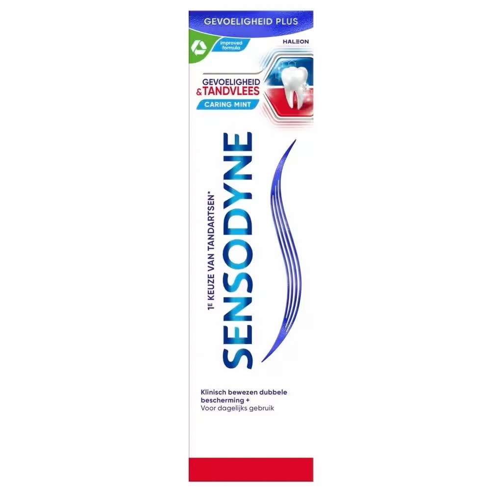 Sensodyne Gevoeligheid & Tandvlees Caring Mint Tandpasta | 75 ml | Gevoelige Tanden & Gezond Tandvlees