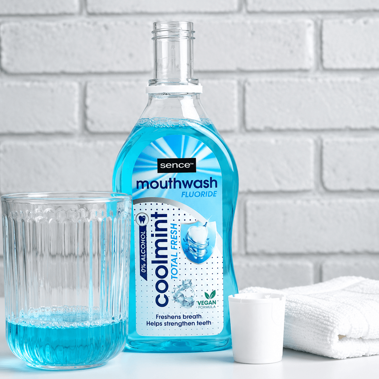 Sence Coolmint Total Fresh Mondwater | 500 ml | Frisse Adem & Sterke Tanden