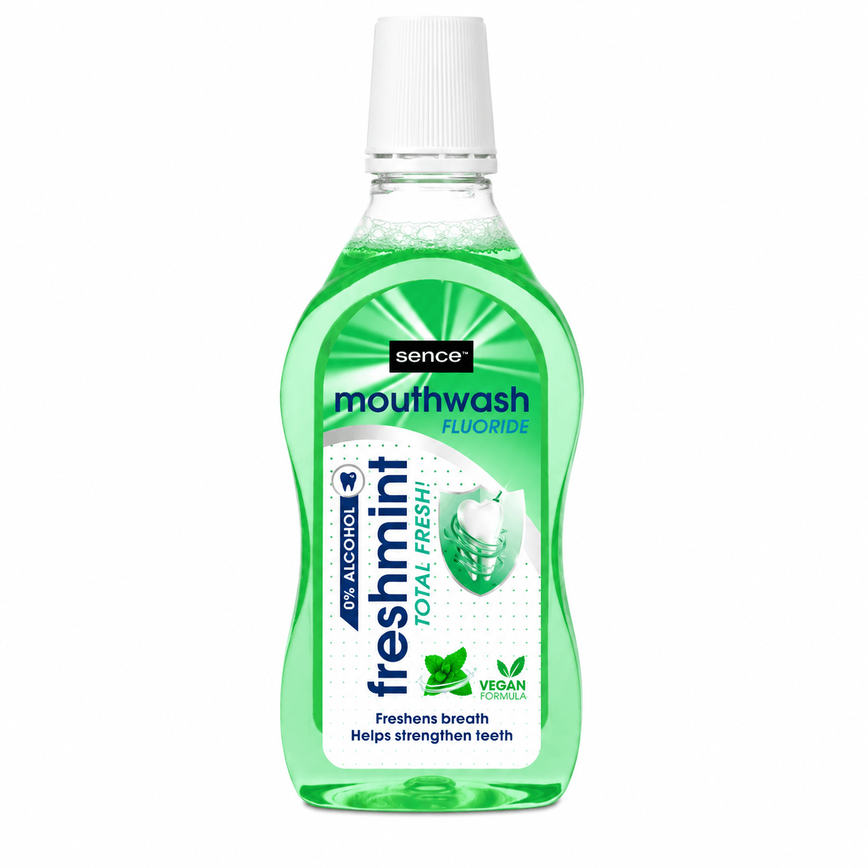 Sence Freshmint Total Fresh Mondwater | 500 ml | Frisse Adem & Sterke Tanden