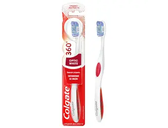 Colgate 360 Optic White Tandenborstel | Medium | 1 stuk | Witte Tanden
