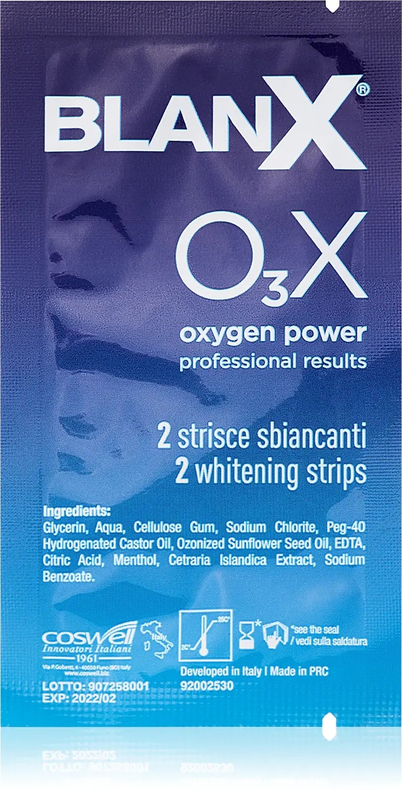 BlanX O3X Oxygen Power Whitening Strips | 10 stuks | Tot 6 Tinten Wittere Tanden