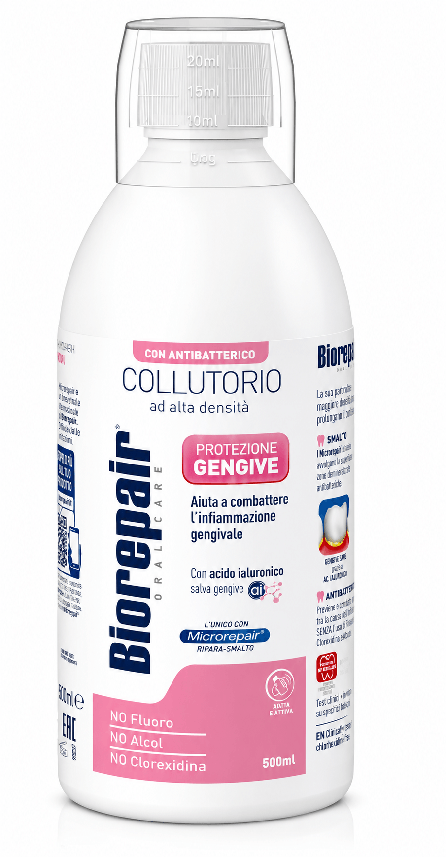 Biorepair Mondwater Tandvleesbescherming | 500 ml | Hyaluronzuur & MicroRepair