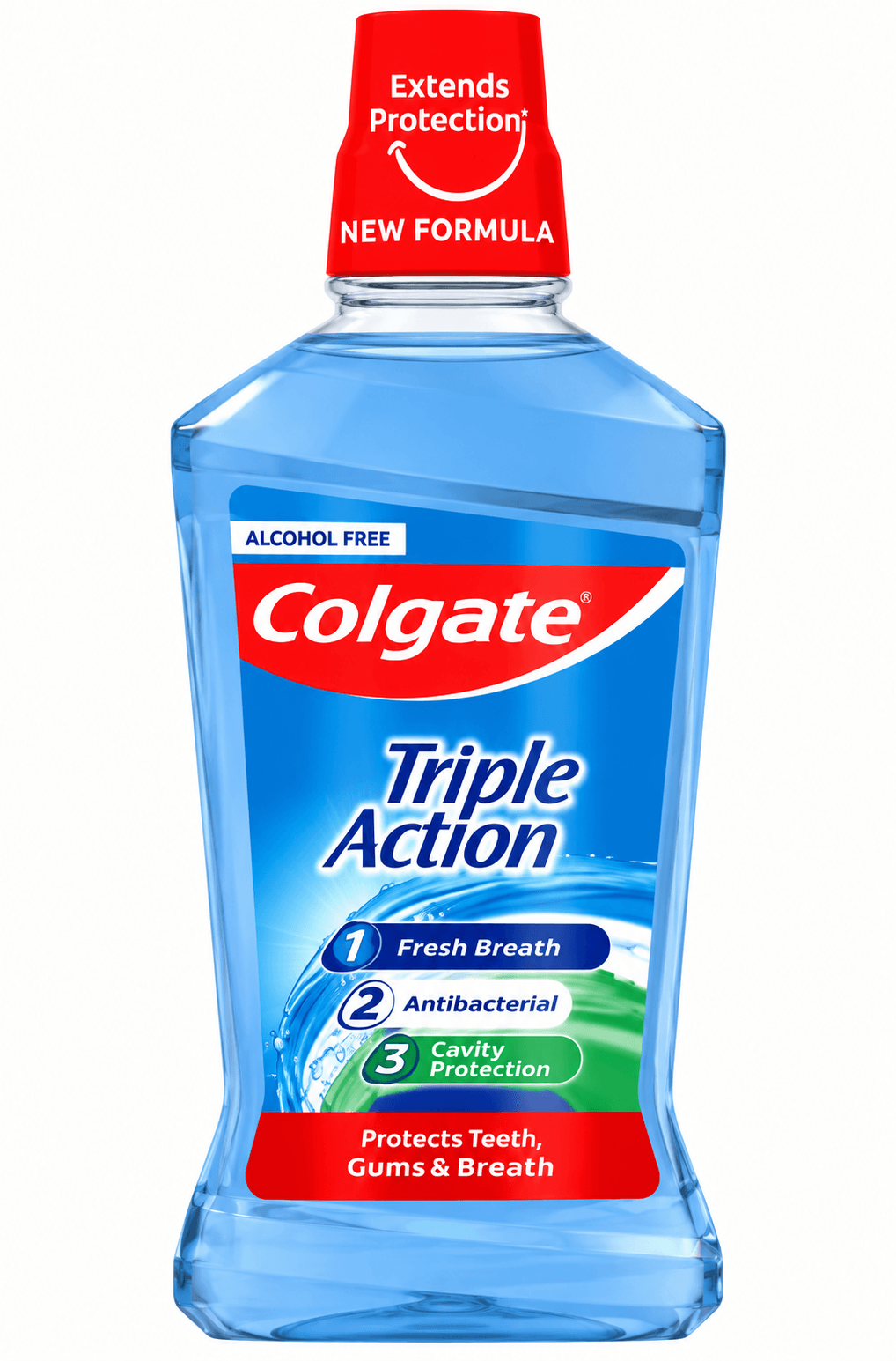 Colgate Triple Action Mondwater | 500 ml | Frisse Adem & Glazuurbescherming