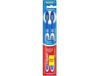 Colgate Extra Clean Tandenborstel | Medium | 2 stuks | Dagelijkse Reiniging