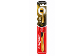 Colgate 360 Charcoal Gold Tandenborstel | Soft | 1 stuk | Houtskool borstelharen