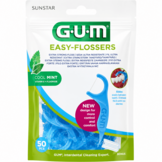 GUM Easy Flossers Cool Mint Floss Picks | 50 stuks | Met Fluoride & Extra Sterke Floss