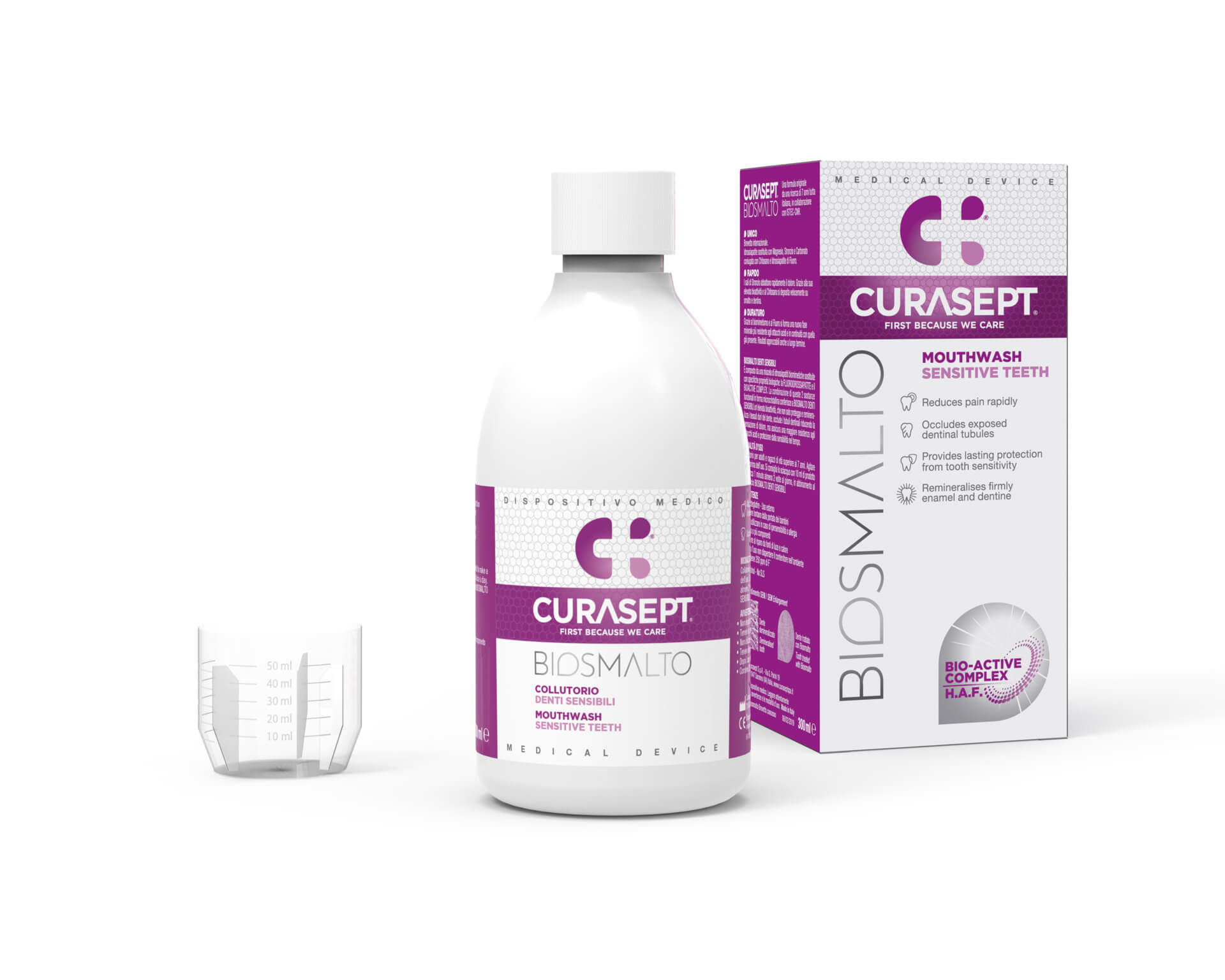Curasept Biosmalto Mondwater | 300 ml | Gevoelige Tanden