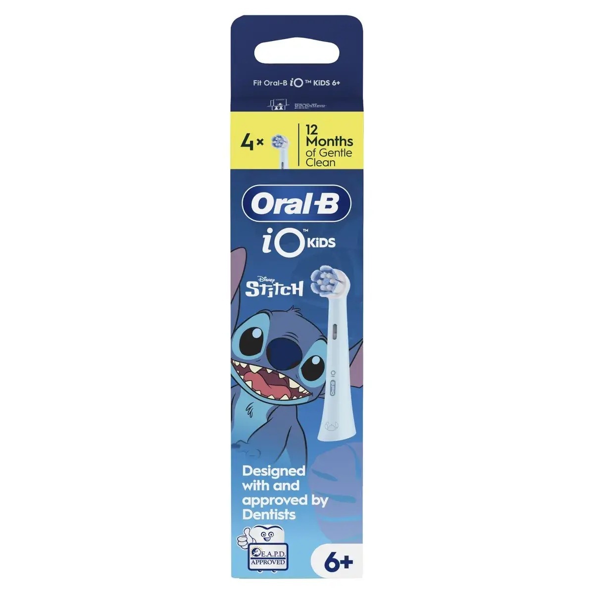 Oral-B iO Kids Disney Stitch Opzetborstels | 4 stuks | 6+ Jaar
