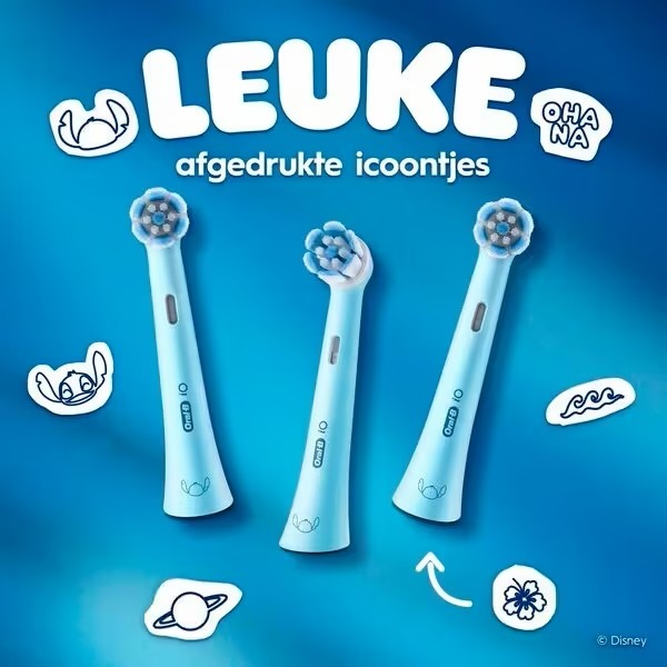 Oral-B iO Kids Disney Stitch Opzetborstels | 4 stuks | 6+ Jaar