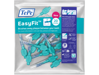 TePe EasyFit Interdentale Ragers Maat S/M Blauw (Turquoise) | 2,5 mm | 6 mm | 20 stuks