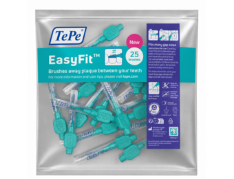 TePe EasyFit Interdentale Ragers Maat S/M Blauw (Turquoise) | 2,5 mm | 6 mm | 25 stuks
