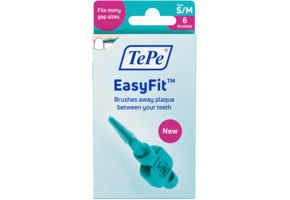 TePe EasyFit Interdentale Ragers Maat S/M Blauw (Turquoise) | 2,5 mm | 6 mm | 6 stuks