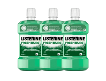 Listerine Fresh Burst Mondwater | 3 x 500 ml | Tegen Tandplak