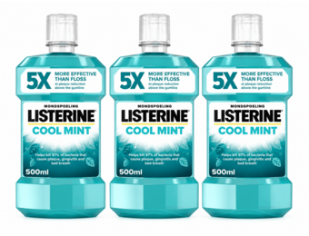 Listerine Cool Mint Mondwater | 3 x 500 ml | Intense Frisheid