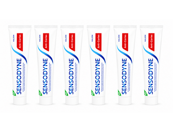 Sensodyne Anti-Caries Tandpasta | 6 x 75 ml | Gevoelige Tanden & Bescherming tegen Gaatjes